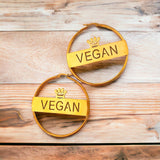 Vegan Queen Hoop Earrings - Rosenix