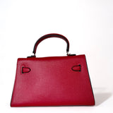 Red Mini Leah Vegan Leather Purse - Rosenix