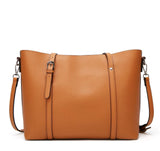 Alexa Vegan Leather Office Bag: Brown - Rosenix